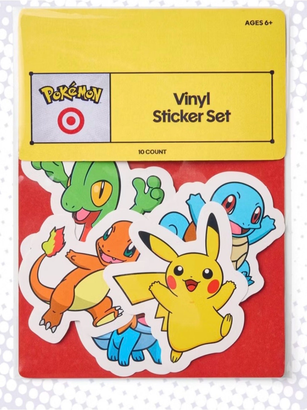 Pokemon Yellow Red Blue Orange Vinyl Sticker Set